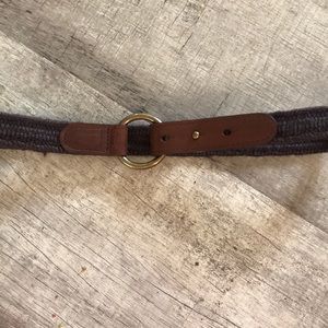 Brown woven waist belt